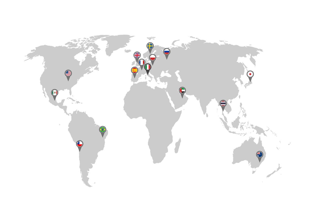 E80 Group World Map