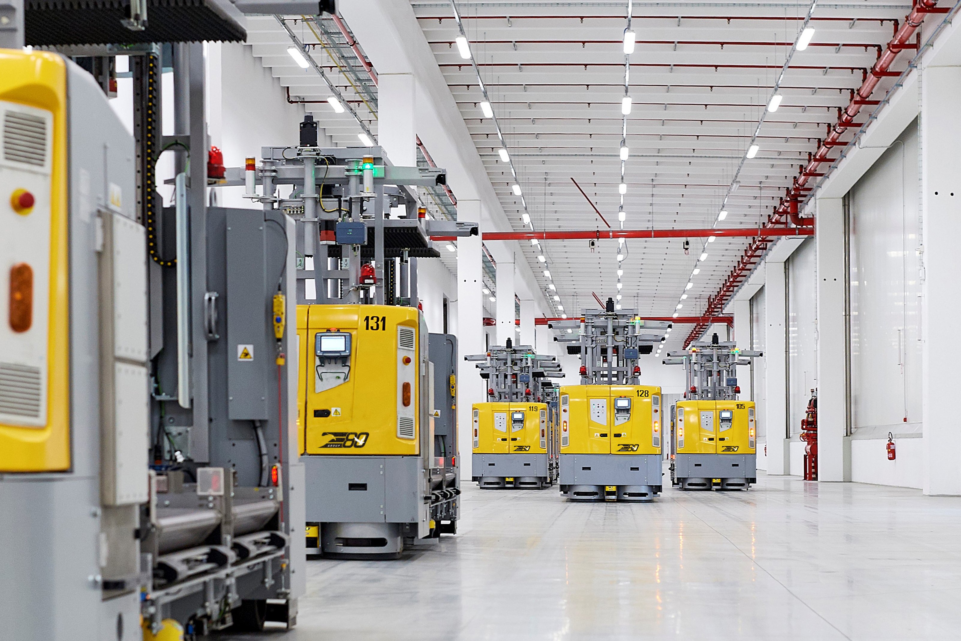 Flotta di LGV nella Smart Factory di Barilla - E80 Group