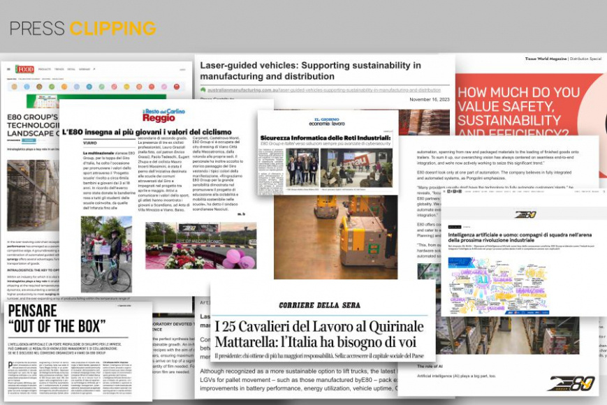 I principali articoli stampa di E80 Group relativi al 2023